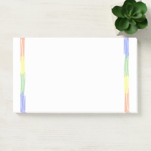 Rainbow aangepaste naam notitieblok post-it® notes (Kantoor)