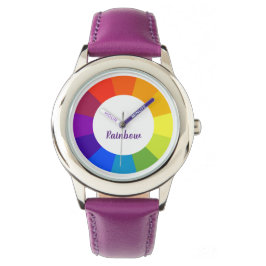 Rainbow Aangepaste naam Paarse horloge