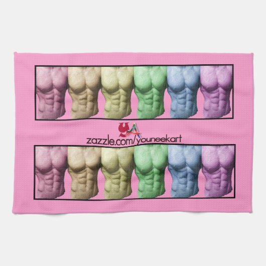 Rainbow Abs American MoJo Serviettes de cuisine (Horizontal)