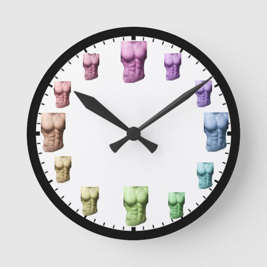 Rainbow Abs Wall Clock Ronde Klok (Voorkant)