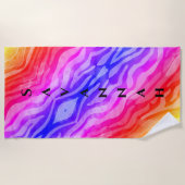 Rainbow Abstract Aangepaste handdoek (Voorkant)