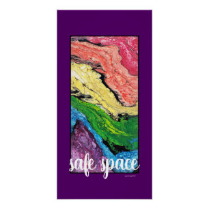 "Rainbow" Abstract Art Safe Space Paars Poster Perfect Poster