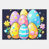 Rainbow Abstract Easter Egg Wrap Inpakpapier Vel (Voorkant 3)