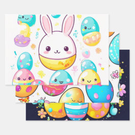 Rainbow Abstract Easter Egg Wrap Inpakpapier Vel