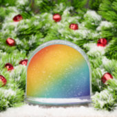 rainbow abstract gradient snow globe (Noël)