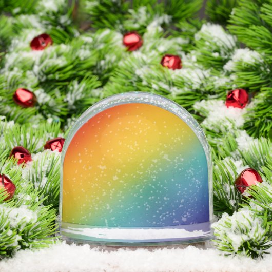 rainbow abstract gradient snow globe (Noël)