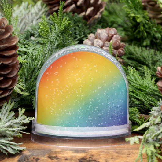 rainbow abstract gradient snow globe (Hiver)
