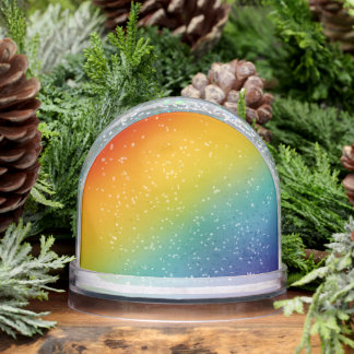 rainbow abstract gradient snow globe sneeuwbol