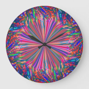 Rainbow Abstract Liquid Art van Heva Weva Grote Klok