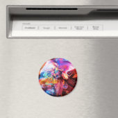 Rainbow Abstracte Boro glasmagneet Magneet (Insitu (Vaatwasser))