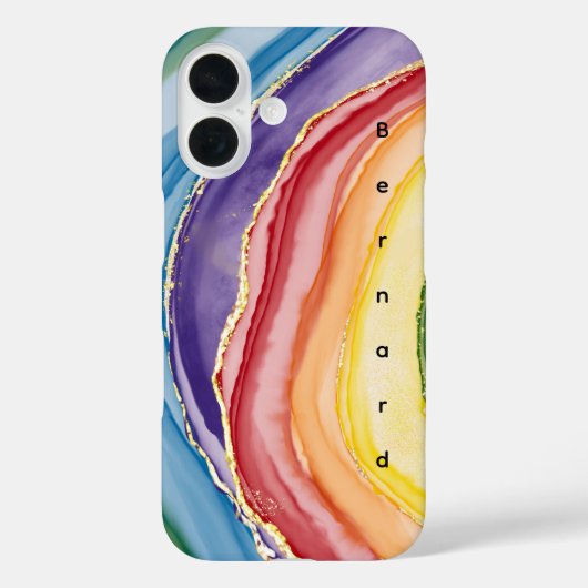 Rainbow Add Name Case-Mate iPhone Case (Achterkant)
