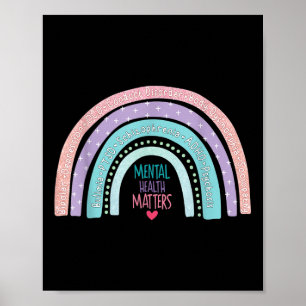 Rainbow Adhd Mental Health Awareness Maand Poster