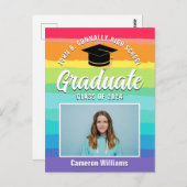 Rainbow Afstuderen foto Chic LGBTQ Afstuderen Briefkaart (Voorkant / Achterkant)