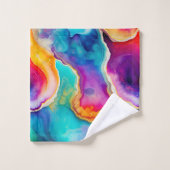 Rainbow Agate Colorful Abstract Geode Design (Gant de toilette)