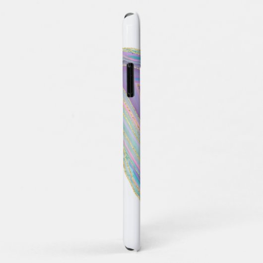*~* Rainbow Agate Gold Glitter Pastel Case-Mate iPhone Case (Achterkant/rechts)
