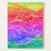 Rainbow Agate Parties scintillant en marbre (Dos)