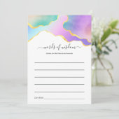 Rainbow Agate Stone Baby shower Carte de conseil d (Debout devant)