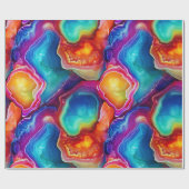 Rainbow Agate | Vibrant Abstract Stone Pattern Cadeaupapier (Vlak)
