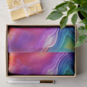 Rainbow Agate | Vibrant Abstract Stone Pattern Tissuepapier (Geschenk)