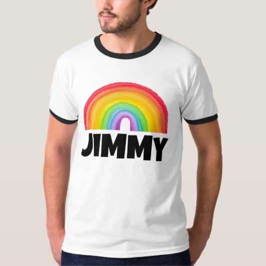 RAINBOW AJOUTER LE NOM DES T-shirts PERSONNALISÉS (Devant)