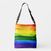 Rainbow Alcohol Ink Abstract Crossbody Tas (Achterkant)