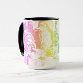 Rainbow Alice in Wonderland Tenniel Art Mok (Voorkant links)