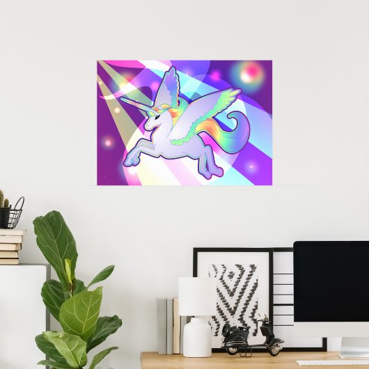 Rainbow Alicorn Poster (Thuiskantoor)