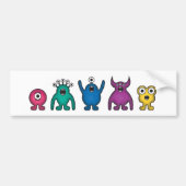 Rainbow Alien Monsters Bumpersticker (Voorkant)