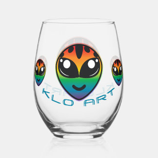 Rainbow Alien Stemless wijnglas Zonder Voet