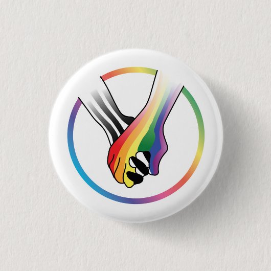 Rainbow & Ally Button Pin (Voorkant)