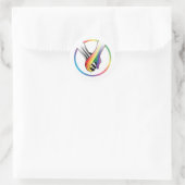 Rainbow Ally-Stickers Ronde Sticker (Tas)