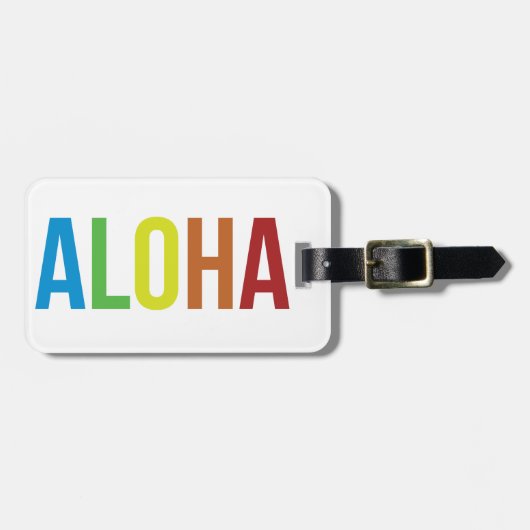 Rainbow Aloha Bagagelabel (Voorkant horizontaal)