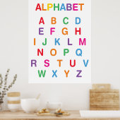 Rainbow Alphabet Classroom Poster (Keuken)