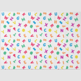 Rainbow Alphabet Scramble Tissue Paper Tissuepapier