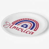 Rainbow America Papieren Bordje (Gekanteld)