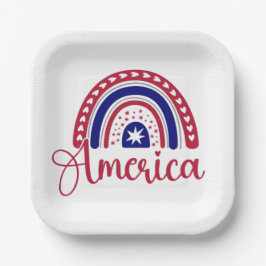 Rainbow America Papieren Bordje
