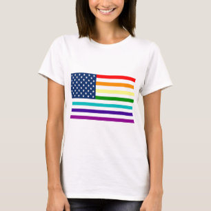 Rainbow American Flag T-shirt