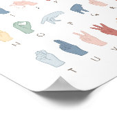 Rainbow American Sign Language ASL Poster (Hoek)