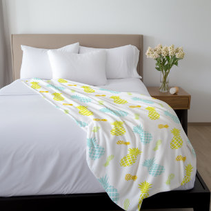 Rainbow Ananas Pattern Fleece Deken