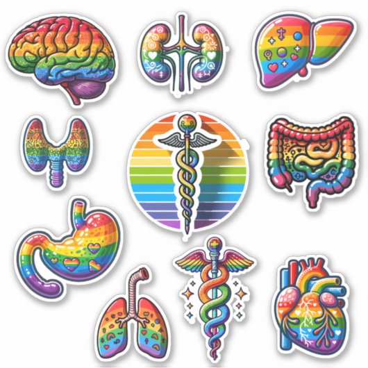 Rainbow Anatomy Sticker (Voorkant)