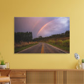 Rainbow And Road Canvas Afdruk (Insitu (Woonkamer))