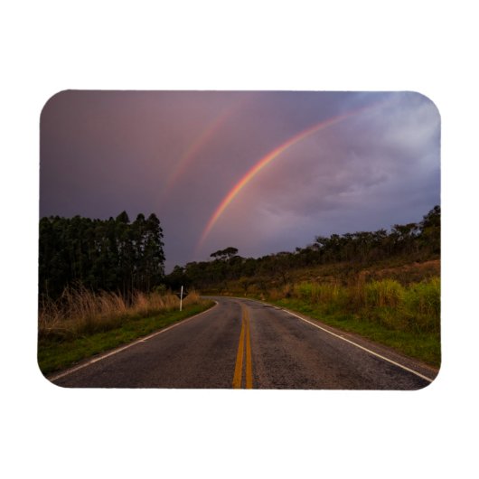 Rainbow And Road Magneet (Horizontaal)