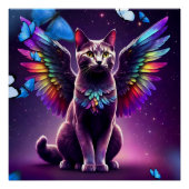 Rainbow Angel Cat Perfect Poster (Voorkant)