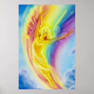 Rainbow Angel door Lisa Iris Poster