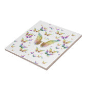 Rainbow Angel Wings en Halos Tegeltje (Zijkant)