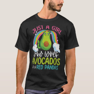 Rainbow Animal Just A Girl Who Loves Avocados And T-shirt