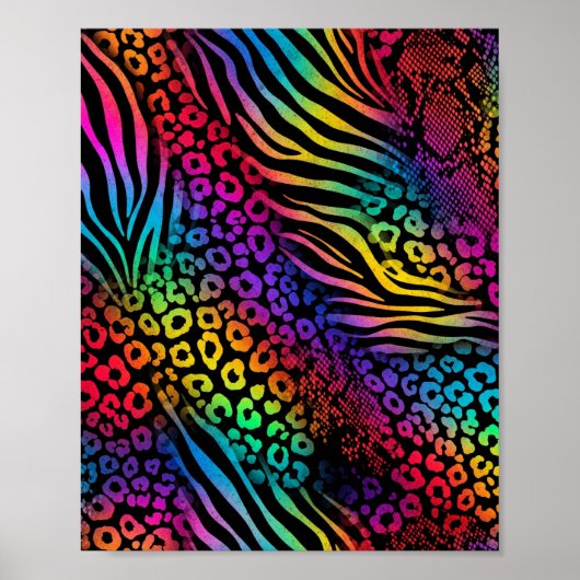 Rainbow Animal Print - Bold Pattern Art (Voorkant)
