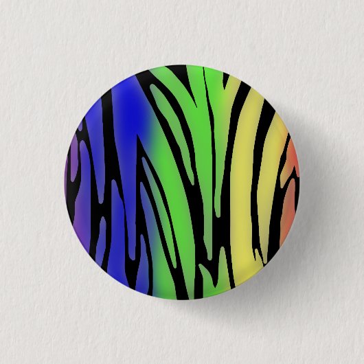 Rainbow Animal Print Button (Voorkant)