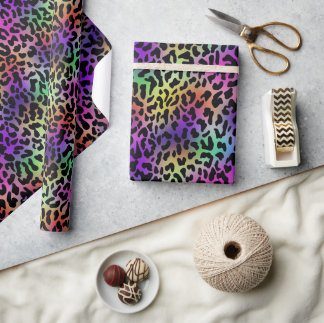 Rainbow Animal Print Cadeaupapier