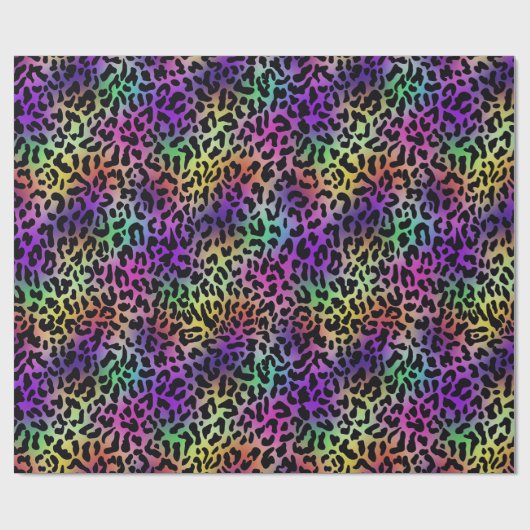 Rainbow Animal Print Cadeaupapier (Vlak)